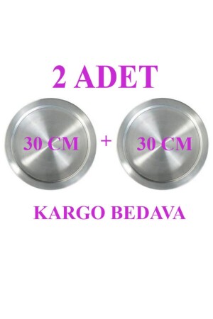 2 Adet 30 Cm Kararmaz Künefe Kadayıf Tabağı Tepsisi (KARGO BEDAVA) Tepsi-30KVL - 3