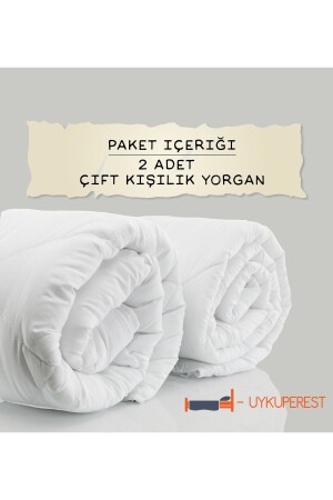 2 Adet Microfiber Çift Kişilik Yorgan - 2'li Microfiber Çiftkişilik Yorgan Seti Rollpack - 2