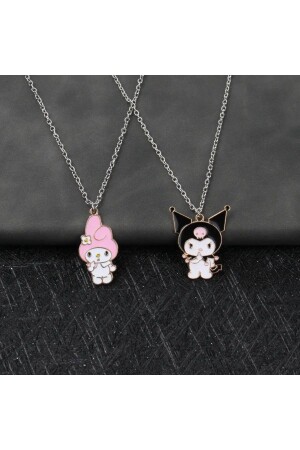 2 Adet My Melody Ve Kuromi Best Friends Çiftli Kolye Bff Arkadaşlık Kolyesi - 1