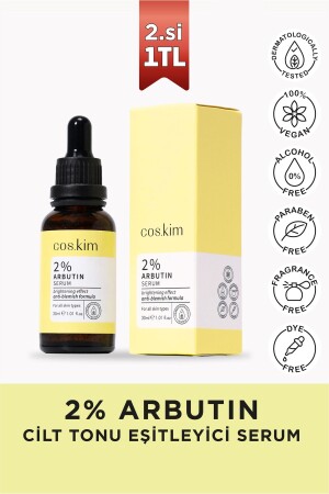 %2 Arbutin Cilt Tonu Eşitleyici Ve Aydınlatıcı Cilt Bakım Serumu | 2% Arbutin Serum 30 ml MK007 - 2