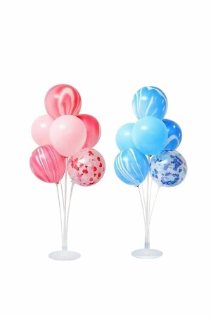 2 Ballondekorationsständer. Set mit 7 Ständern mit Stäbchen und Ständern - 8