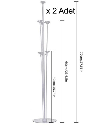 2 Ballondekorationsständer. Set mit 7 Ständern mit Stäbchen und Ständern - 4