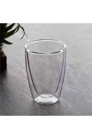 2 Stück neues Design, doppelwandiges Glas, 350 ml, 2 Stück MIMOSA-350 - 5