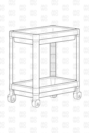 2-stufiges Organizer-Regal mit Rollen, weiß – Badezimmerschrank – Küchentheke und unter der Spüle – Spülmittelhalter - 6