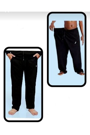 2-teilige Battal-Taschen mit Reißverschluss, Big Benden, Unisex-Jogginghose, einzelne Unterseite, 3XL, 4XL, 5XL, 6XL - 1