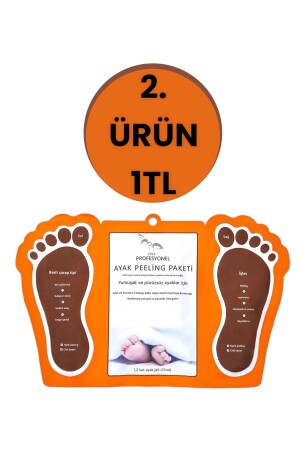 2. Ürün 1 Tl Ayak Topuk Soyucu Çorap Maske Ölü Deri Soyan Ayak Çorabı MjCare Peeling Maskesi ZZ845LA - 1