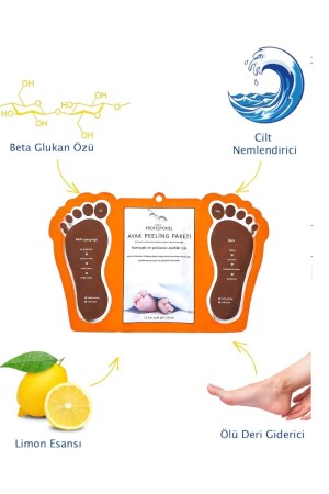 2. Ürün 1 Tl Ayak Topuk Soyucu Çorap Maske Ölü Deri Soyan Ayak Çorabı MjCare Peeling Maskesi ZZ845LA - 7