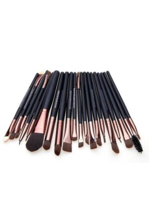 20-teiliges Make-up-Pinsel-Set Schwarz - 2