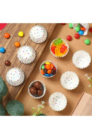 200 Adet Renkli Muffin Cupcake Kalıpları Kek Kapsülü Cupcake Muffin Kağıdı - 7