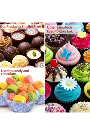 200 Stück bunte Muffin-Cupcake-Formen, Kuchenkapsel, Cupcake-Muffin-Papier - 6