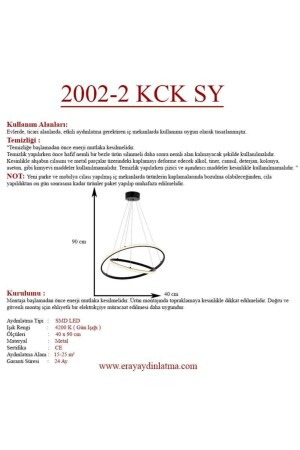 2002-2 30-40 Schwarzer LED-Kronleuchter 2002-2 KCK SY - 5