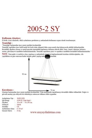 2005-2 Schwarzer Ellipsen-LED-Kronleuchter 2005-2 SY - 10