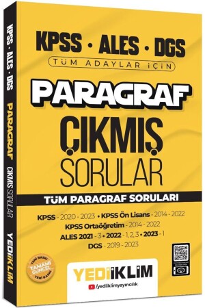 2024 Kpss Ales Dgs Paragraf Konularına Göre Çıkmış Sorular - 2