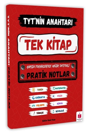 2024 Tyt'nin Anahtarı Tüm Dersler Tek Kitap Hafıza Teknikleriyle Müzik Destekli Pratik Notlar 023589 - 3