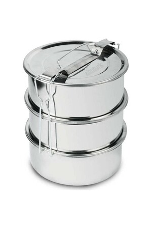 2,2 Lt Edelstahl 3-teilige Lunchbox Lebensmittelbehälter für 2–3 Personen 750 ml beheizbar 3 Behälter 15 x 18 cm abn280622-3x750sft - 6