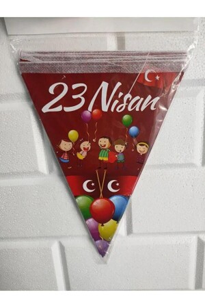 23. April Kindertag Dreieckswimpelornament Kinder und Halbmondstern bedrucktes Schulornament - 2