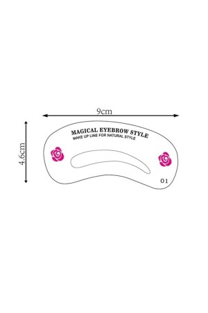 24 verschiedene Modell-Augenbrauenschablonen zum Formen von Augenbrauenformen - 6