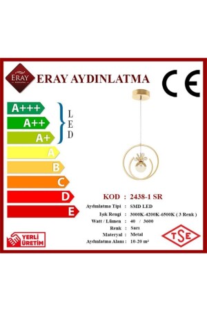 2438-1 Gelber LED-Kronleuchter 2438-1 SR - 8