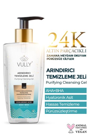 24k Altın Parçacıklı Arındırıcı Nemlendirici Gözenek Sıkılaştırıcı Yüz Temizleme Jeli 200 Ml Purifying Cleansing Gel - 3