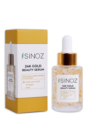 24k Altın Parçacıklı Hyaluronik Asit Içeren Kırışıklık Karşıtı Kolajen Cilt Bakım Serum 30 ml - 4