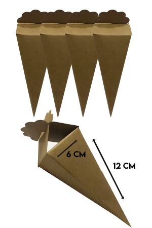 25 Stück Kraftkarton-Kegel, türkische Köstlichkeiten, Zuckerdose, Geschenkbox - 4