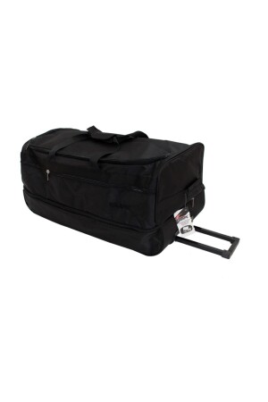 254-s Schwarze dreirädrige Karo-Reisetasche HBV00000AL1PM - 7