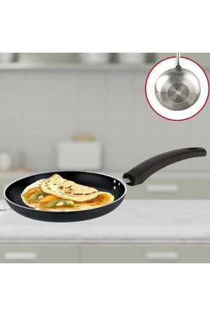 26 Cm Maestro İndüksiyonlu Krep Tava- Horeca İndüksiyon Tabanlı Krep Omlet Tava (Bakalit Kulp) - 2