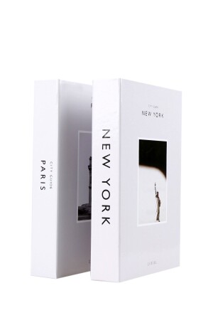 2er-Pack dekorative Bücherbox „New York/Paris“ iray03 - 2