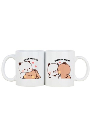 2er-Pack Geschenk Bubu Dudu Valentinstag Liebe Geburtstag Tasse Kaffeetasse Valentinstag (KERAMIK) A001-MUG - 2