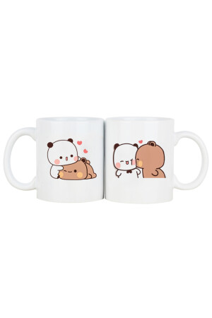 2er-Set Geschenkbecher Valentinstag Bubu Dudu Love Geburtstagstasse Besondere Kaffeetasse (KERAMIK) - 3