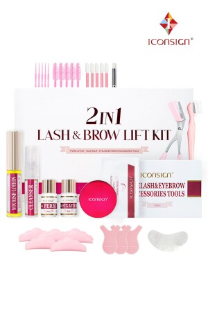 2in1 neues Lash Lift-Wimpernlifting-Dauerwellen- und Augenbrauen-Laminierungsset (GROSSES SET) (MIT NEUEM BALM-KLEBER) - 2