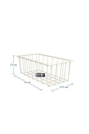 2'li Dikdörtgen Lüks Sepet Mutfak Düzenleyici Banyo Organizer Tel Sepet Metal Organizer Meyve Sepeti - 8