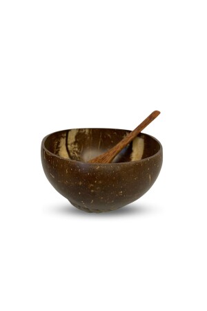 2'li Hindistan Cevizi Kase, Kaşık Ve Kase Altlığı - Bowl Kasesi - Coconut Bowl JDA00010 - 4