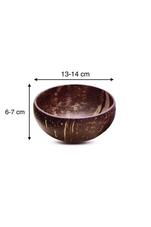 2'li Hindistan Cevizi Kase, Kaşık Ve Kase Altlığı - Bowl Kasesi - Coconut Bowl JDA00010 - 7