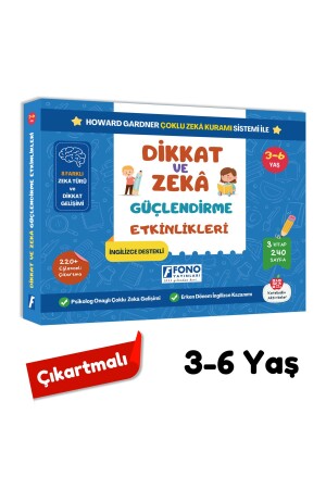 3-6 Yaş Dikkat ve Zekâ Güçlendirme Etkinlikleri Seti (İngilizce Destekli) - 3