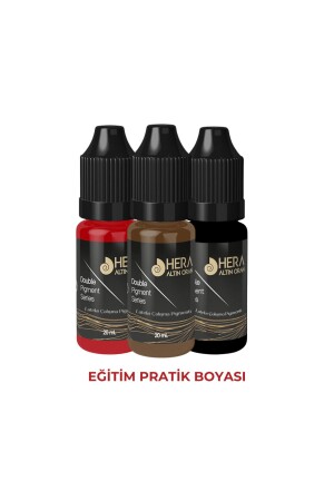 3 Adet Kalıcı Makyaj Kaş- Dudak- Eyeliner Eğitim ve Çalışmalar İçin Pratik Lateks Pigmenti - 3