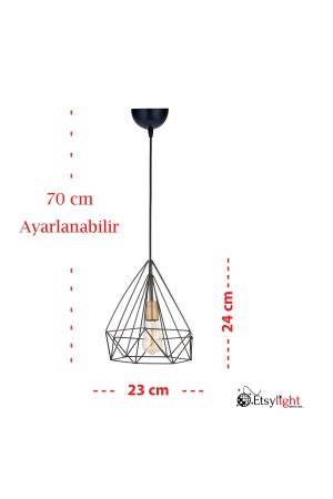 3 Adet Piramit Sr One, Salon Avize, Mutfak Avize, Antre Avize S011PSR3AD - 7