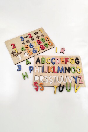 3 Boyutlu Ahşap Türkçe Harf Rakam Seti Bultak Puzzle MTF-AHŞAP-001 - 2