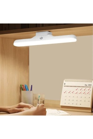 3 Farben wiederaufladbare Magnet-Touch-LED-Leuchte, wiederaufladbare kabellose Micro-USB-LED-Lampe, weißes Gehäuse - 2