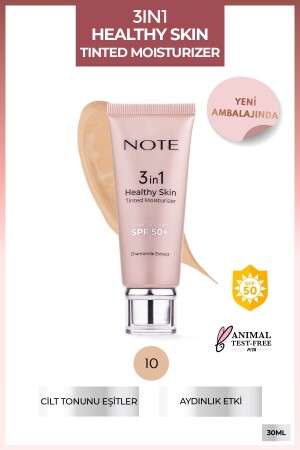 3 in 1 Healthy Skin Tinted Moisturizer Renk Ton Eşitleyici 50 SPF- Aydınlatıcı Krem - 2