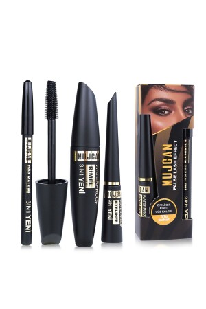 3 In 1 Suya Dayanıklı Maskara & Kalem & Eyeliner Seti - 2