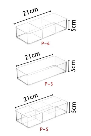 3 Parça Çekmece İçi- Çok Amaçlı Düzenleyici Organizer Seti - 5