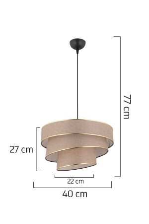 3-stöckiger, antikgoldener, detaillierter moderner Korridor, Schlafzimmer- und Wohnzimmer-Kronleuchter 4043-03-FR-GD - 5