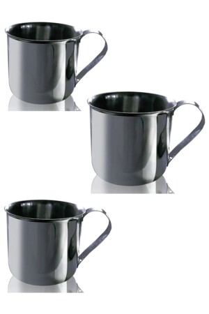 3 Stück Metallbecher Tasse Picknick Campingbecher 9 cm 300 ml Metalmupa3pcs12pp - 2