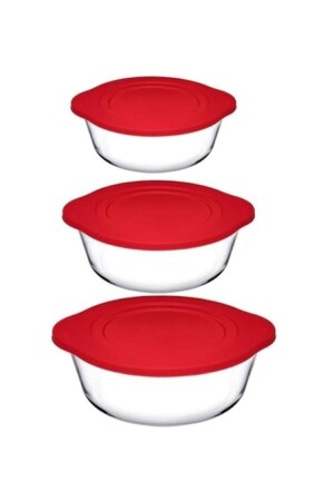 3 Stück Pyrex-Aufbewahrungsbehälter aus Kunststoff mit Deckel 003oa 004oa 005oa Fma04598 Fma04362 Fma04363 145 1109106-3 - 4