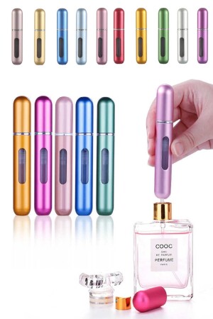 3 Stück stilvolles Design Parfüm nachfüllbar Mini Luxus Flasche Reise 5 ml Taschenparfümflasche tragbar cm20w (3 Stück) - 8