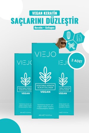 3 Stück – Veganes Haarkeratin – Kollagen – Haarglätter - 3