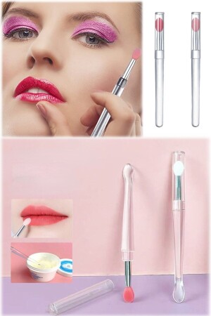 3-teiliger Augen-Lippen-Nagel-Make-up-Pinsel der neuen Generation – multifunktionales Applikator-Set aus weichem Silikon - 7