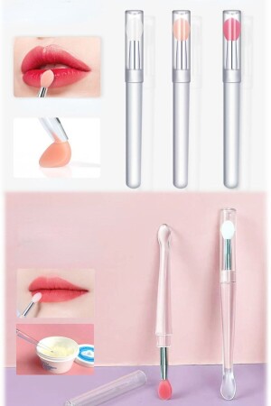 3-teiliger Augen-Lippen-Nagel-Make-up-Pinsel der neuen Generation – multifunktionales Applikator-Set aus weichem Silikon - 9