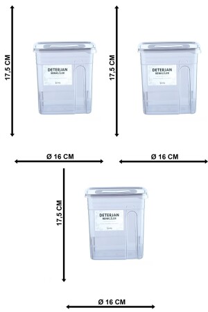 3-teiliges Anthrazit-Geschirrspültabs und Spülmittelfarben – Weiß Dose/Box 3LüAnt2Lt - 5